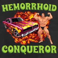 Hemorrhoid Conqueror Meme Weird Offensive Cringe Joke Beanie