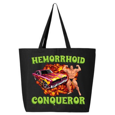 Hemorrhoid Conqueror Meme Weird Offensive Cringe Joke 25L Jumbo Tote