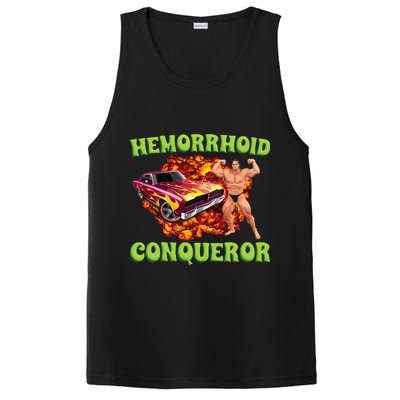 Hemorrhoid Conqueror Meme Weird Offensive Cringe Joke PosiCharge Competitor Tank