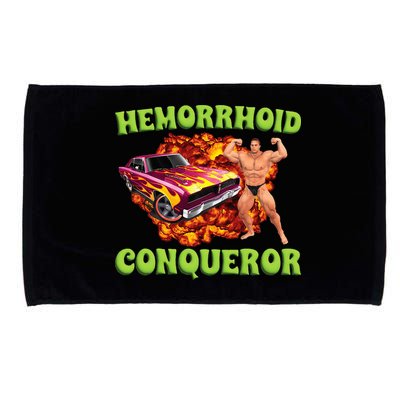 Hemorrhoid Conqueror Meme Weird Offensive Cringe Joke Microfiber Hand Towel