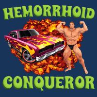 Hemorrhoid Conqueror Meme Weird Offensive Cringe Joke Infant Baby Jersey Bodysuit