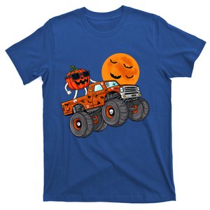 Halloween Costume Monster Truck Pumpkin With Moon Bat Scary Gift T-Shirt