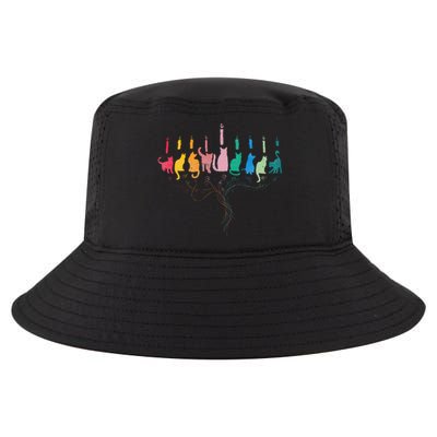 Hanukkah Cat Menorah Meowzel Hanukat Jewish Chanukah Cool Comfort Performance Bucket Hat