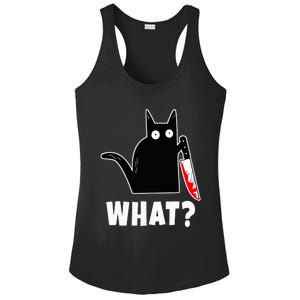 Halloween Costume Murderous Cat Bloody Knife Ladies PosiCharge Competitor Racerback Tank