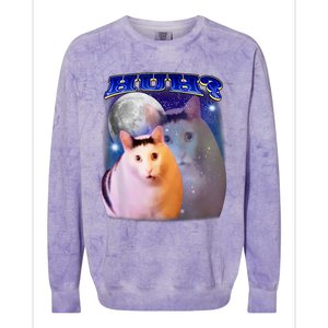 Huh Cat Meme Colorblast Crewneck Sweatshirt