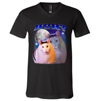 Huh Cat Meme V-Neck T-Shirt