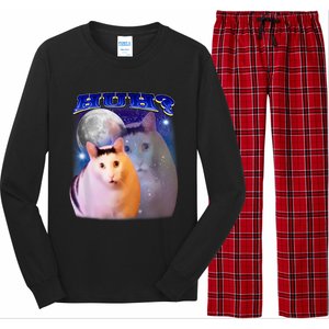 Huh Cat Meme Long Sleeve Pajama Set