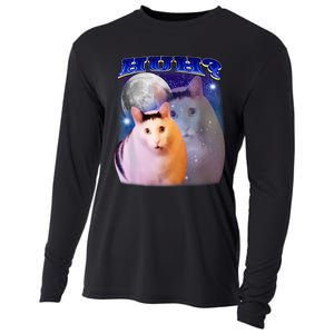 Huh Cat Meme Cooling Performance Long Sleeve Crew