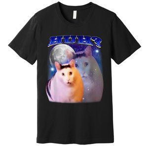 Huh Cat Meme Premium T-Shirt