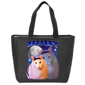 Huh Cat Meme Zip Tote Bag