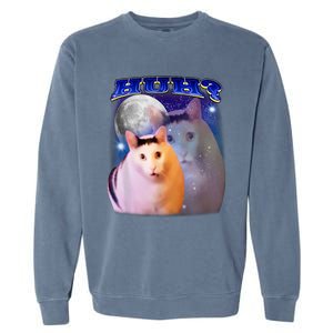 Huh Cat Meme Garment-Dyed Sweatshirt