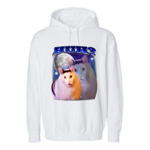 Huh Cat Meme Garment-Dyed Fleece Hoodie