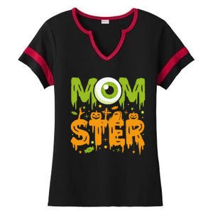 Halloween Costume Momster Spooky Halloween Ladies Halftime Notch Neck Tee