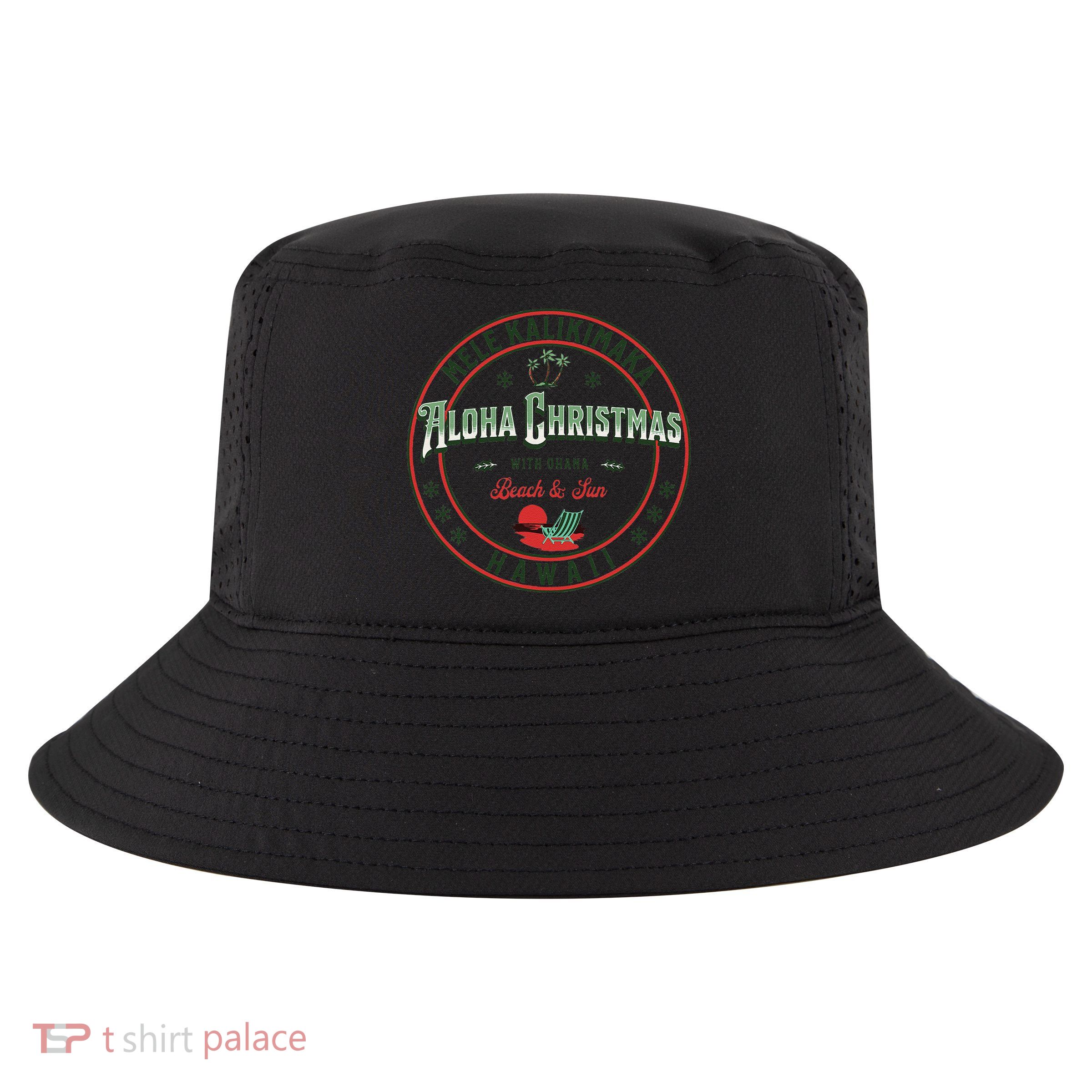 Hawaii Christmas Mele Kalikimaka Aloha Ohana Hawaiian Cool Comfort Performance Bucket Hat