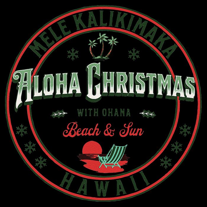 Hawaii Christmas Mele Kalikimaka Aloha Ohana Hawaiian Drawstring Bag