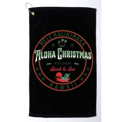 Hawaii Christmas Mele Kalikimaka Aloha Ohana Hawaiian Golf Towel