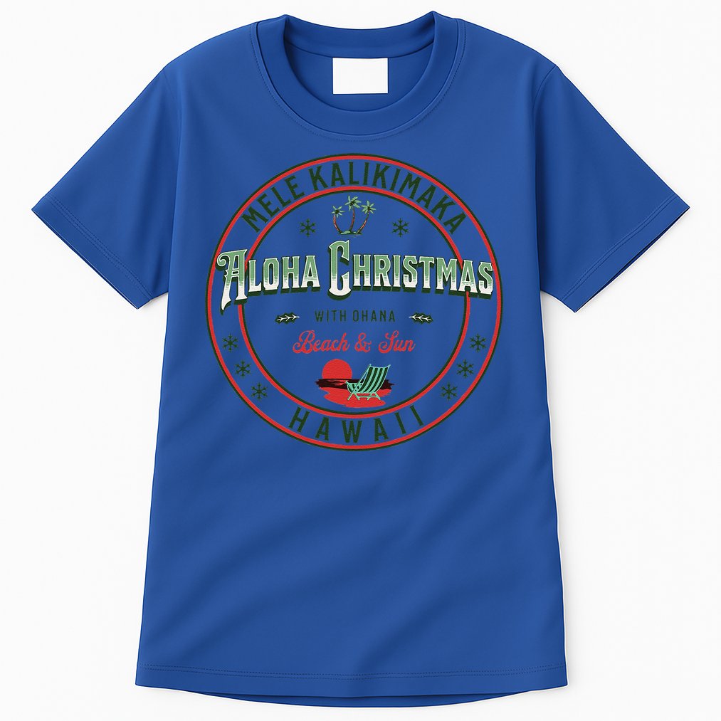 Hawaii Christmas Mele Kalikimaka Aloha Ohana Hawaiian Tall T-Shirt