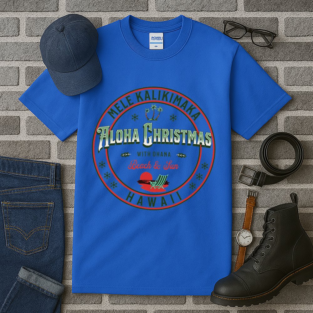 Hawaii Christmas Mele Kalikimaka Aloha Ohana Hawaiian Tall T-Shirt