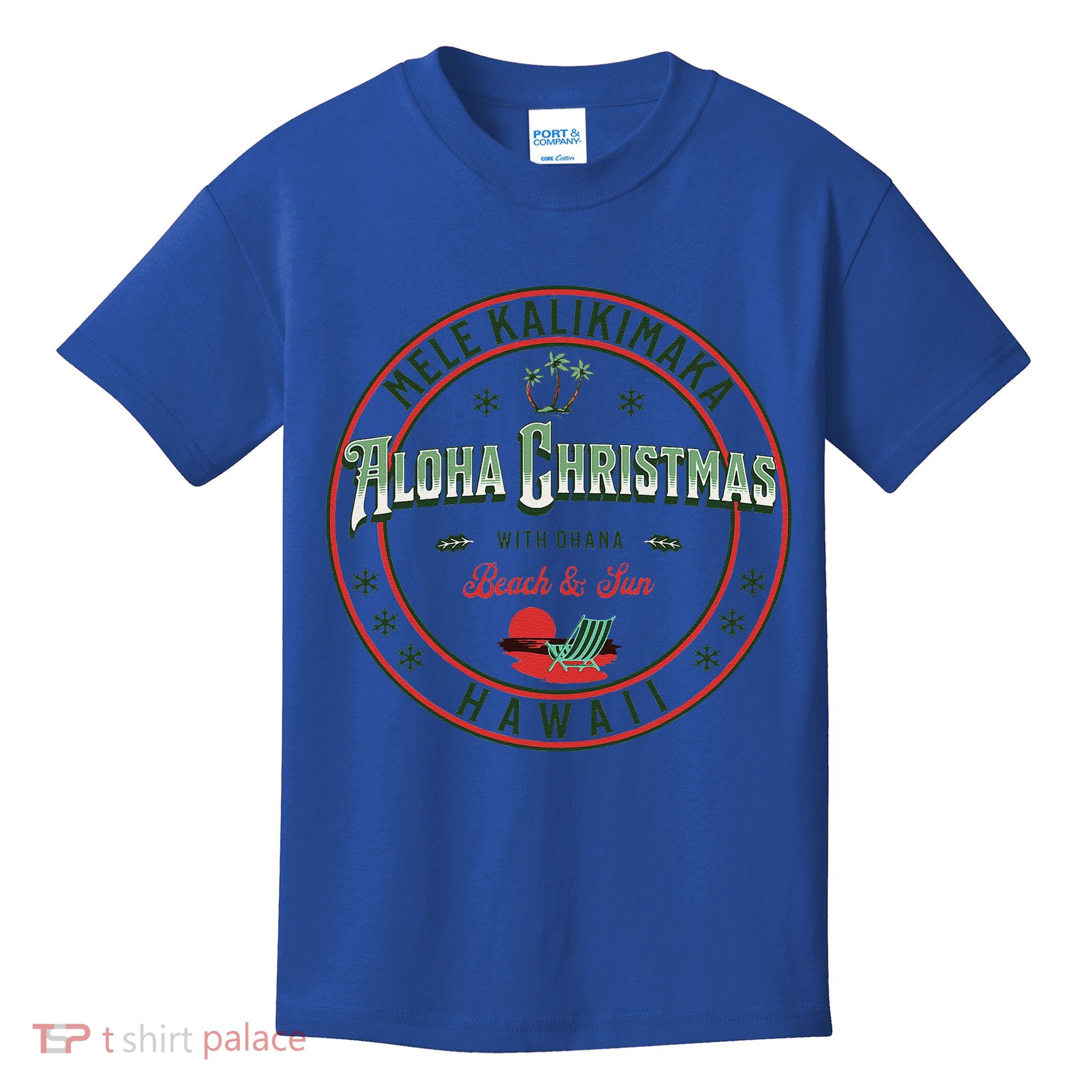 Hawaii Christmas Mele Kalikimaka Aloha Ohana Hawaiian Kids T-Shirt