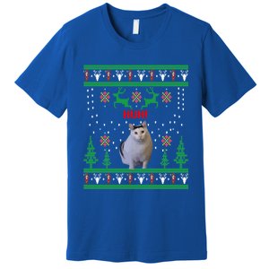 Huh! Cat Meme Popular Internet Meme Cat Day Christmas Gift Premium T-Shirt