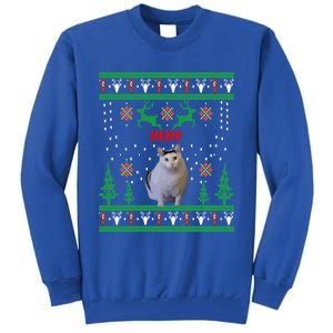 Huh! Cat Meme Popular Internet Meme Cat Day Christmas Gift Tall Sweatshirt