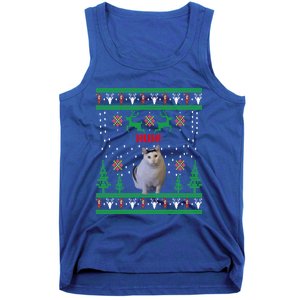 Huh! Cat Meme Popular Internet Meme Cat Day Christmas Gift Tank Top