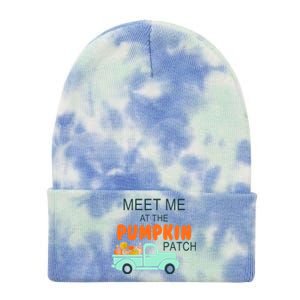 Halloween Costume Meet Me At The Pumpkin Patch Cool Gift Tie Dye 12in Knit Beanie