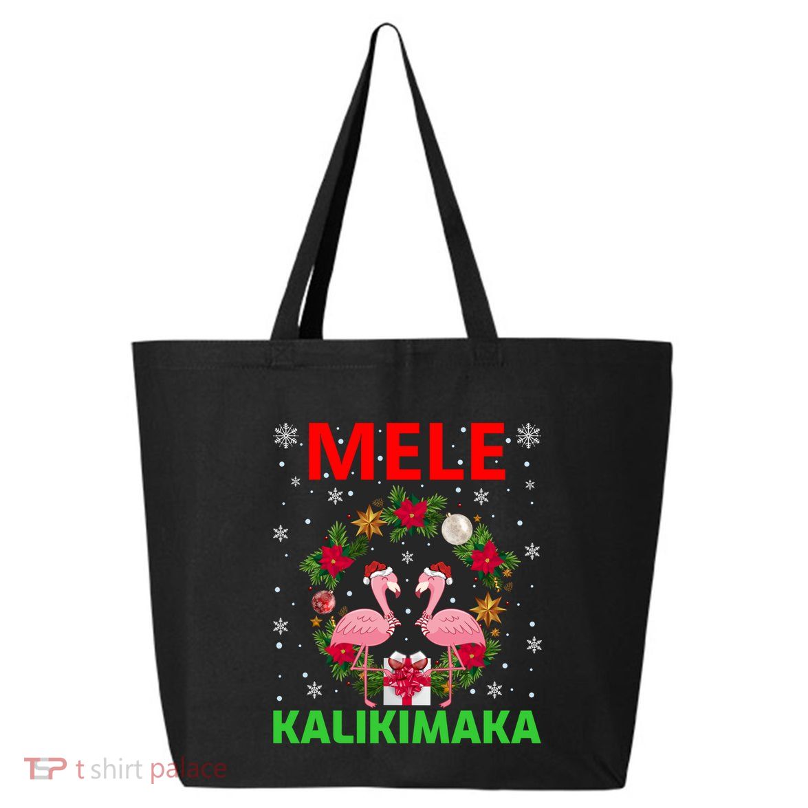 Hawaiian Christmas Mele Kalikimaka Flamingo Christmas Gift 25L Jumbo Tote