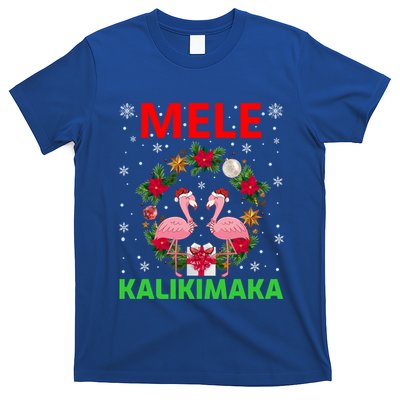 Hawaiian Christmas Mele Kalikimaka Flamingo Christmas Gift T-Shirt