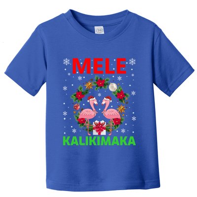 Hawaiian Christmas Mele Kalikimaka Flamingo Christmas Gift Toddler T-Shirt