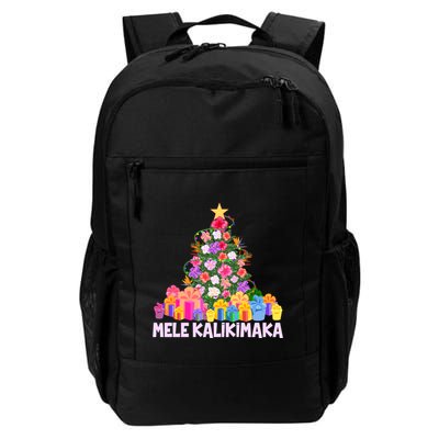 Hawaiian Christmas Mele Kalikimaka Tropical Flower Tree Backpack