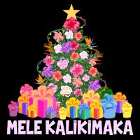 Hawaiian Christmas Mele Kalikimaka Tropical Flower Tree Backpack