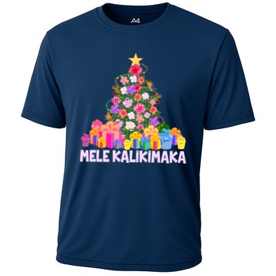 Hawaiian Christmas Mele Kalikimaka Tropical Flower Tree Performance Shirt