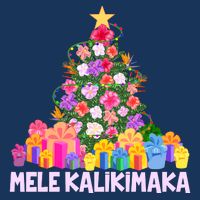 Hawaiian Christmas Mele Kalikimaka Tropical Flower Tree Premium T-Shirt