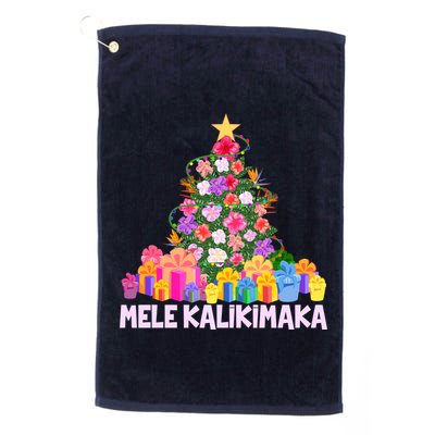 Hawaiian Christmas Mele Kalikimaka Tropical Flower Tree Golf Towel