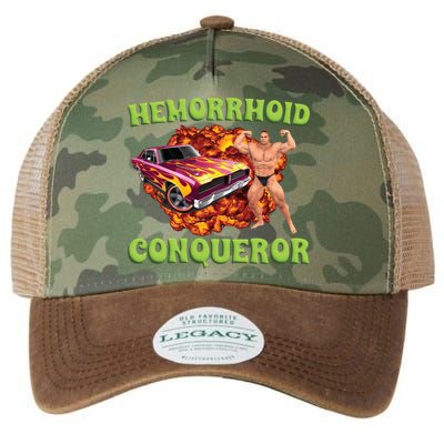 Hemorrhoid Conqueror Meme Legacy Tie Dye Trucker Hat