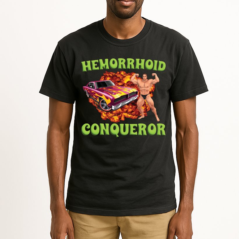 Hemorrhoid Conqueror Meme Tall T-Shirt