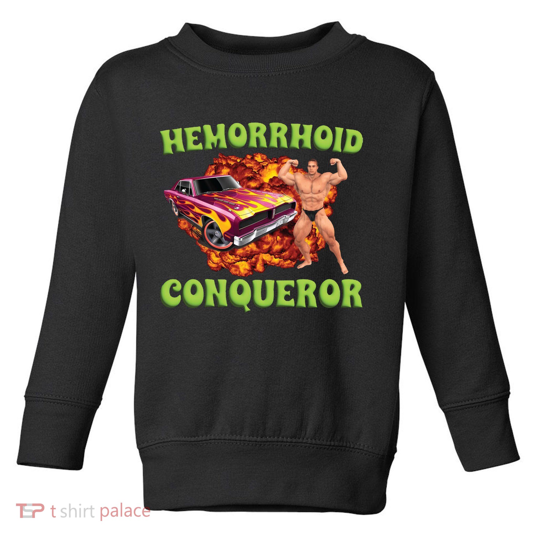 Hemorrhoid Conqueror Meme Toddler Sweatshirt