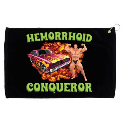 Hemorrhoid Conqueror Meme Grommeted Golf Towel
