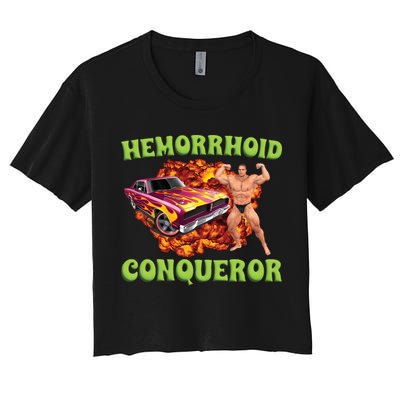 Hemorrhoid Conqueror Meme Crop Top