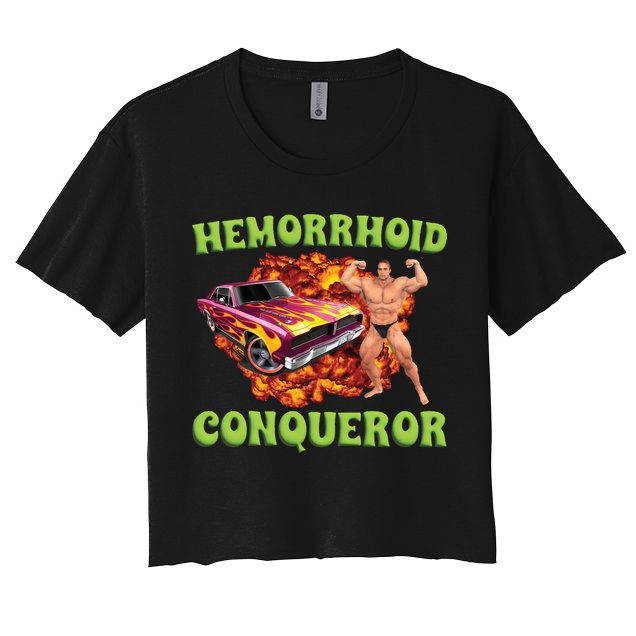 Hemorrhoid Conqueror Meme Crop Top