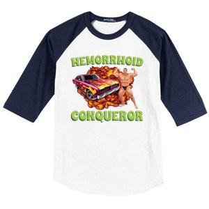 Hemorrhoid Conqueror Meme Baseball Sleeve Shirt