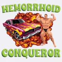 Hemorrhoid Conqueror Meme Garment-Dyed Sweatshirt