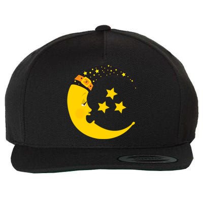 Halloween Crescent Moon Witch Hat Design Gift Wool Snapback Cap