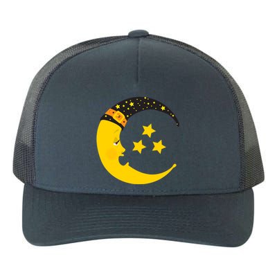 Halloween Crescent Moon Witch Hat Design Gift Yupoong Adult 5-Panel Trucker Hat