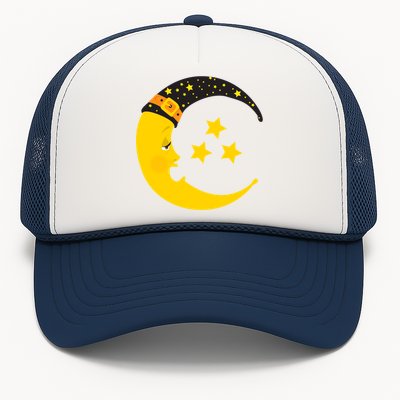 Halloween Crescent Moon Witch Hat Design Gift Trucker Hat