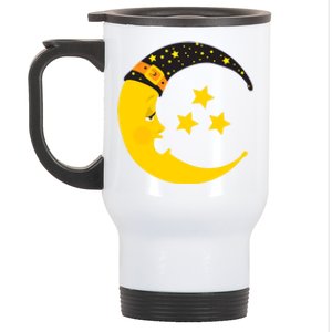 Halloween Crescent Moon Witch Hat Design Gift Stainless Steel Travel Mug