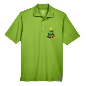 Hawaiian Christmas Mele Kaliki Maka Hibiscus Tree Men's Origin Performance Pique Polo