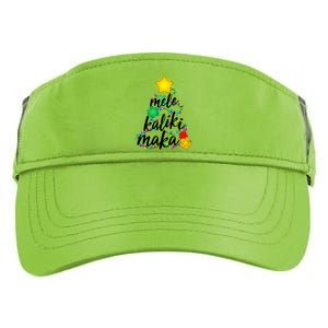 Hawaiian Christmas Mele Kaliki Maka Hibiscus Tree Adult Drive Performance Visor