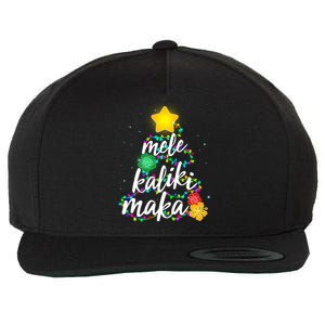 Hawaiian Christmas Mele Kaliki Maka Hibiscus Tree Wool Snapback Cap